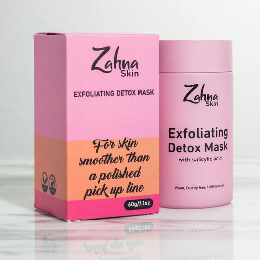 3 in 1 Exfoliating Detox Clay Mask for Face with Salicylic Acid – 100% Natural & Vegan, Detox Face Mask, Pore Cleansing Clay Face Mask for Blackheads and Pores