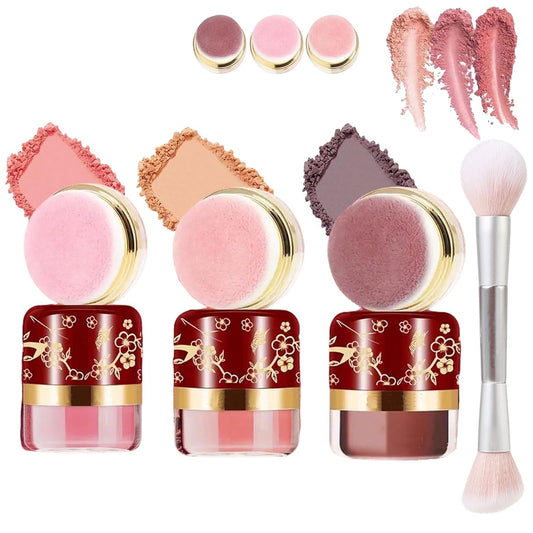 3-Piece Lazy Blush Set – Quick, Natural Glow with Built-In Mirror (All Skin Tones)