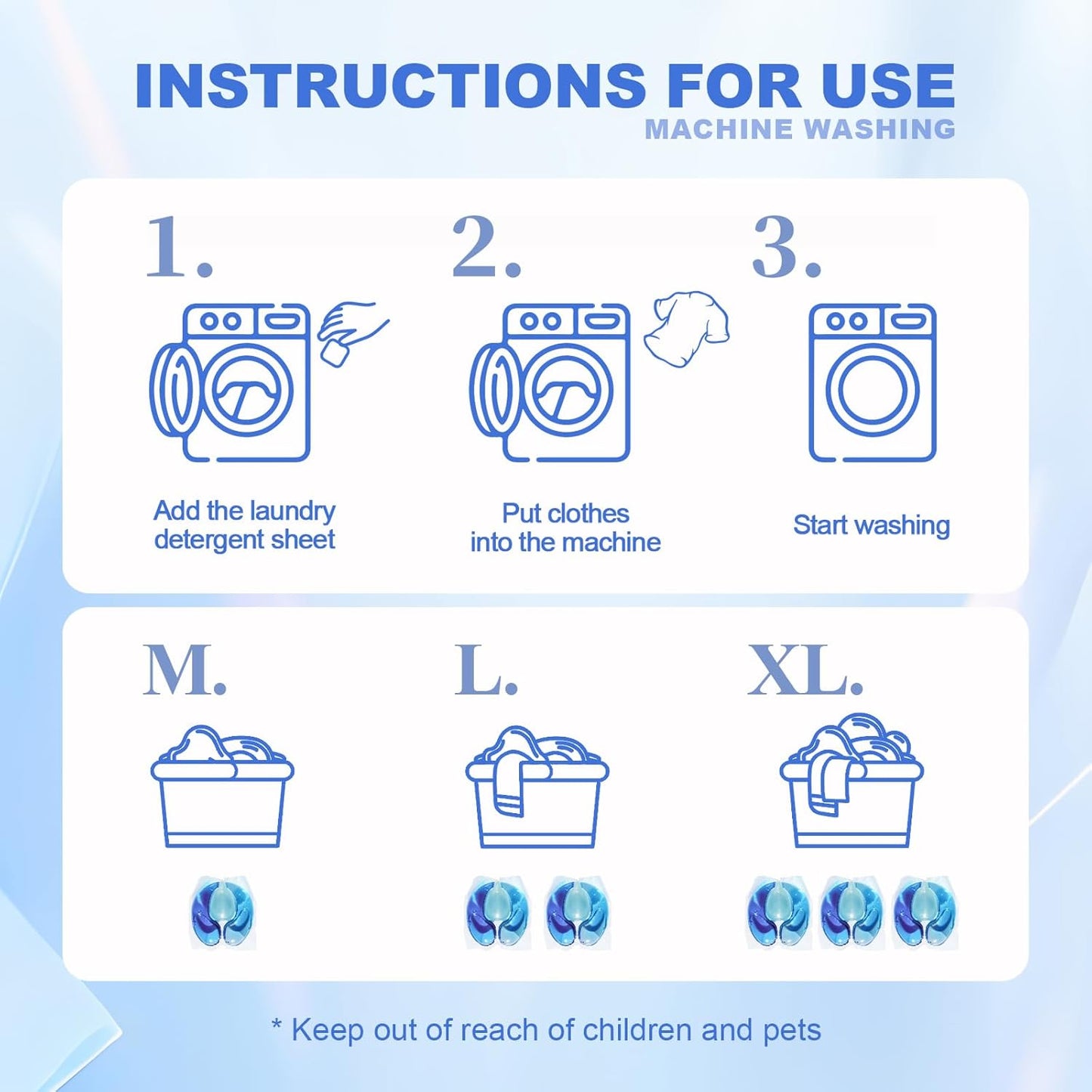 140-Count Laundry Detergent Pacs, 5-in-1 Powerful Clean, Stain Remover, Color Protector, Fabric Care, Deep Hygienic Clean, HE Compatible (15g, Ocean, 140 Count)