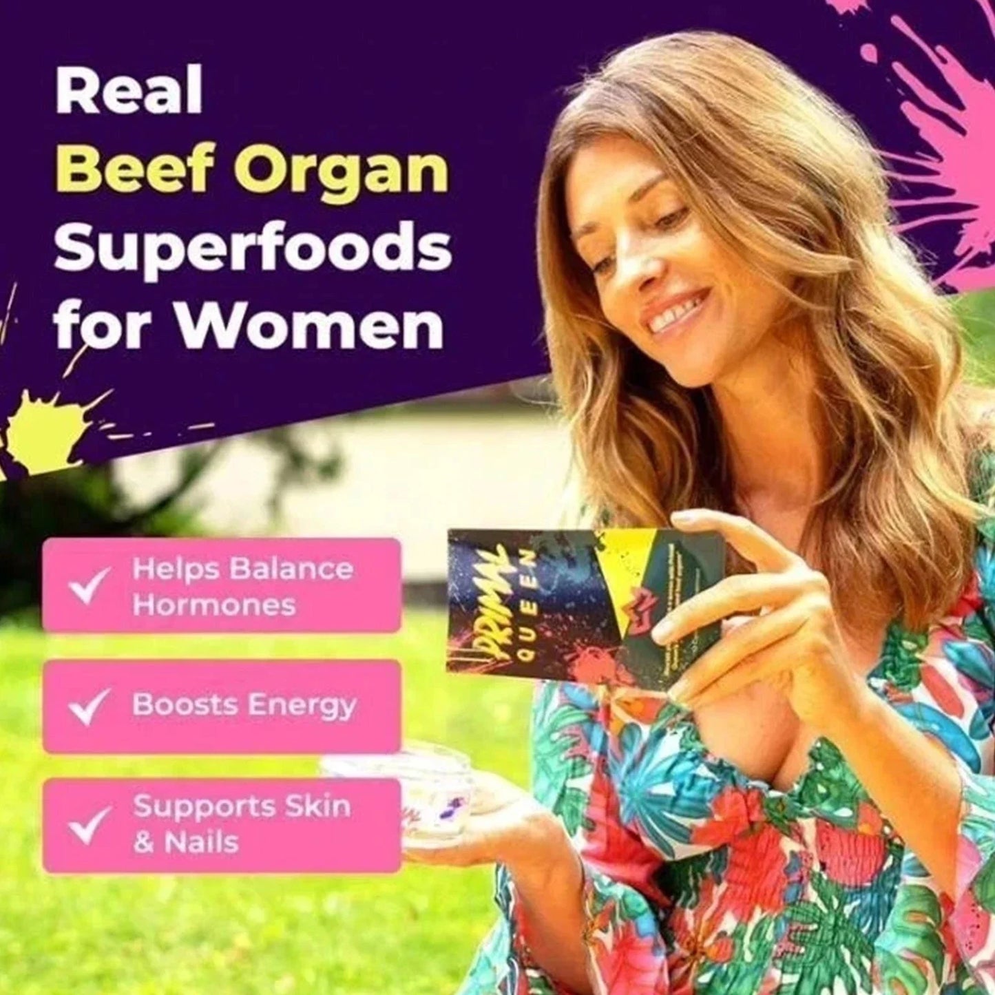 Primal Queen Beef Organ Supplement for Women 60 Counts Supplement